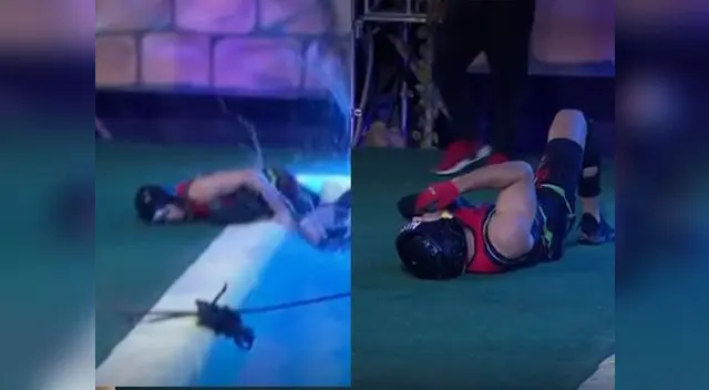 Austin Palao tuvo que ser auxiliado por los paramédicos del programa