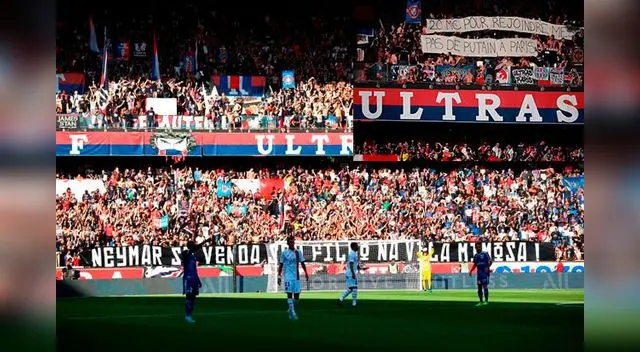 Neymar durante todo el encuentro fue  insultado por los ultras del PSG