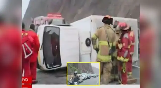 Tres unidades de bomberos llegaron a la zona del accidente Tres unidades de bomberos llegaron a la zona del accidente