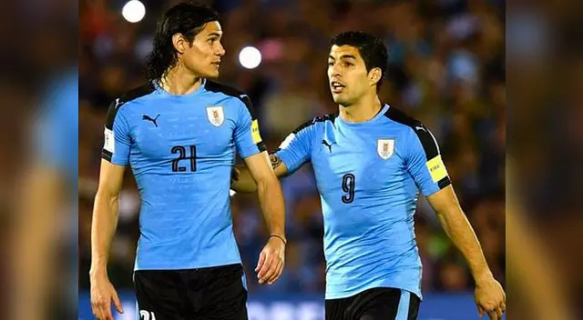 Edinson Cavani y Luis Suárez comandarán el ataque de Uruguay para enfrentar a Perú