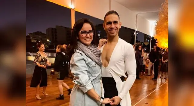 Daniela Darcourt se mostró orgullosa de su pareja Andrés Izquierdo por conseguir trofeo en baile