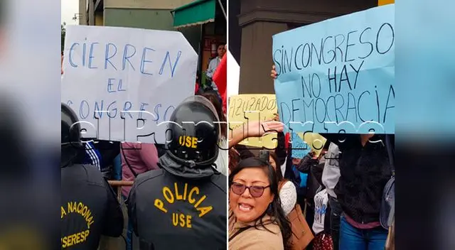 Disturbios a las afueras del Congreso previo a pedido de cuestión de confianza Disturbios a las afueras del Congreso previo a pedido de cuestión de confianza