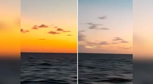 14 luces son captados en medio de Océano Atlántico