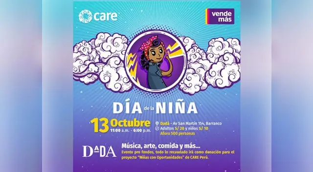 Actividad se realizará el 13 de octubre desde las 11:00 a.m. en Barranco Actividad se realizará el 13 de octubre desde las 11:00 a.m. en Barranco