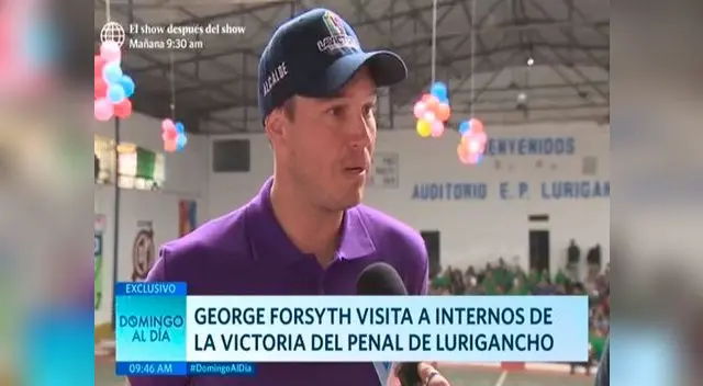  Alcalde  de La Victoria George Forsyth visitó a internos del penal de Lurigancho