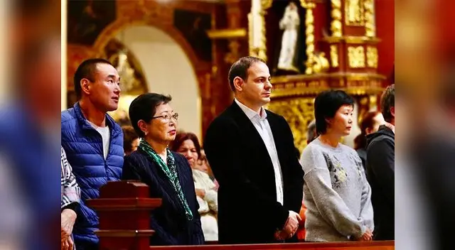 En la ceremonia religiosa fue evidente la ausencia de Kenji Fujimori