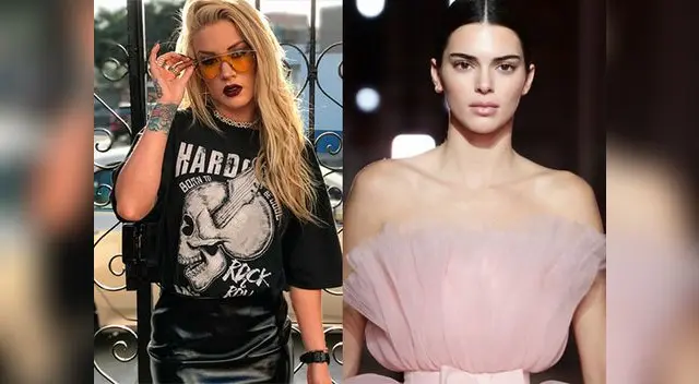 La cantante tuvo un curioso encuentro con la modelo 