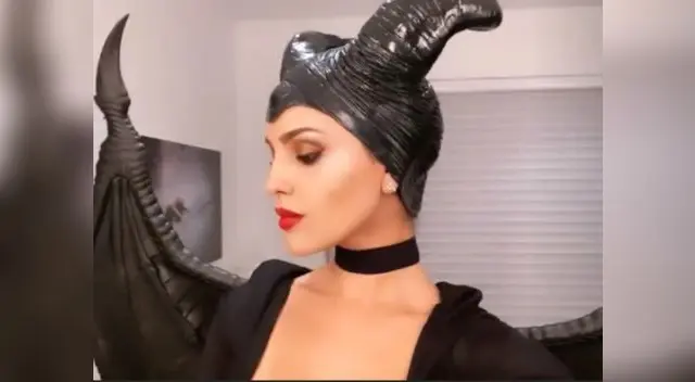 La actriz no perdió la oportunidad, y se vistió como una de las villanas más conocidas de Disney