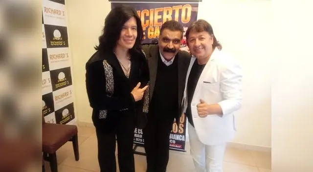 Locutor con los imitadores de Roberto Carlos y Camilo Sesto Locutor con los imitadores de Roberto Carlos y Camilo Sesto