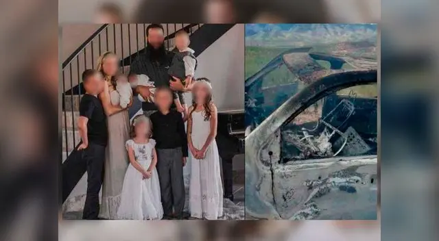 El vehículo en el que se trasladaban los integrantes de la familia Lebarón quedó completamente calcinada