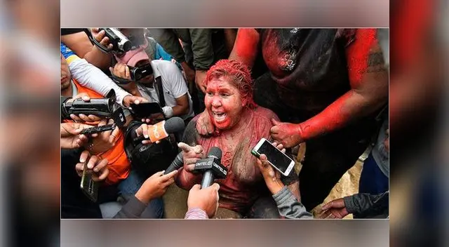 Bañada en pintura, la alcaldesa dijo ¿esto es legal?