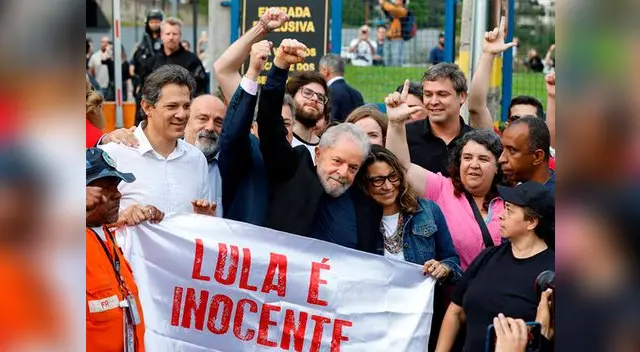 Lula Da Silva recuperó su libertad y celebró junto a sus simpatizantes