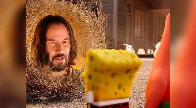 El famoso actor Keane Reeves, dio toda una sorpresa a sus seguidores después de aparecer en la película de Bob Esponja