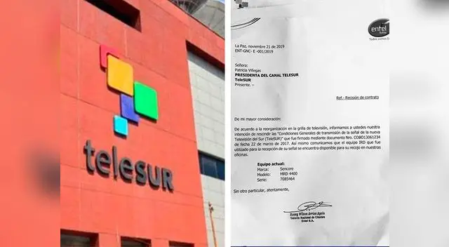 Cable estatal Entel de Bolivia 'saca del aire' a TeleSUR