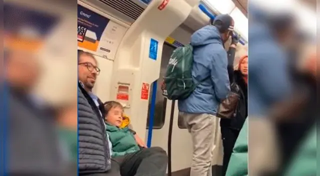 Musulmana enfrenta a hombre que insultaba a un padre e hijo judíos Musulmana enfrenta a hombre que insultaba a un padre e hijo judíos