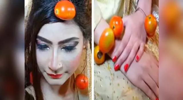 Novia Pakistaní cambió las joyas de oro por tomates Novia Pakistaní cambió las joyas de oro por tomates