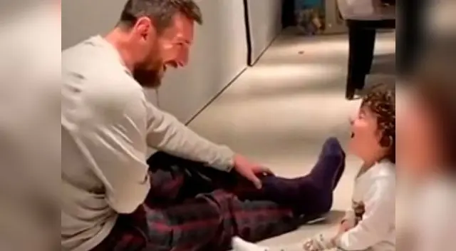 Lionel Messi protagonizo tierno momento junto a su hijo Lionel Messi protagonizo tierno momento junto a su hijo