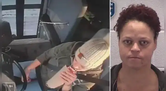 La mujer bebía una lata de cerveza guardada en una bolsa de papel