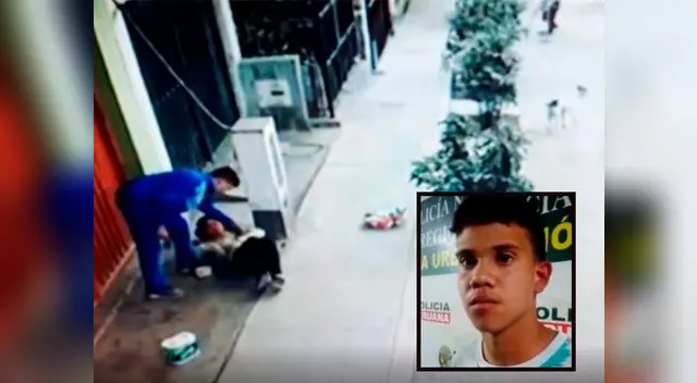 La mujer yace en el suelo luego de ser disparada por el venezolano