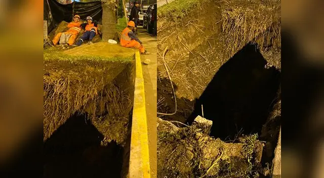 Tremendo forado pone en peligro a vecinos de La Molina