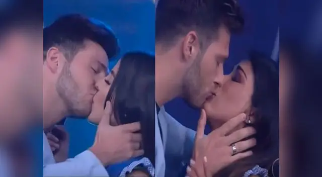 Nacho Di Marco se da apasionado beso con Karen Dejo y Luciana Fuster
