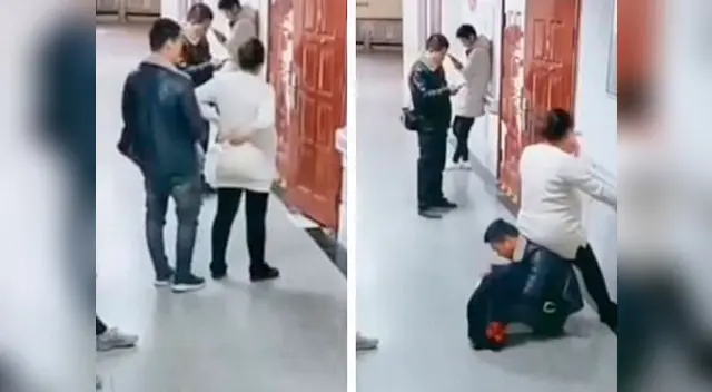 China: Embarazada tuvo que sentarse sobre la espalda de su esposo porque nadie quiso darle una silla