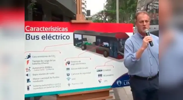 Alcalde de Lima presenta nuevo bus eléctrico que recorrerá San Miguel - Ate [VIDEO]