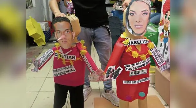 Arrasan piñatas de Christian Domínguez e Isabel Acevedo por Año Nuevo