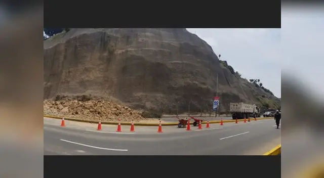 Derrumbe en la costa Verde estaba cerca a niños Derrumbe en la costa Verde estaba cerca a niños