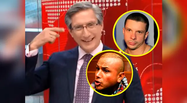 Mientras transcurria la gresca, el periodista soltó una peculiar risa Mientras transcurria la gresca, el periodista soltó una peculiar risa