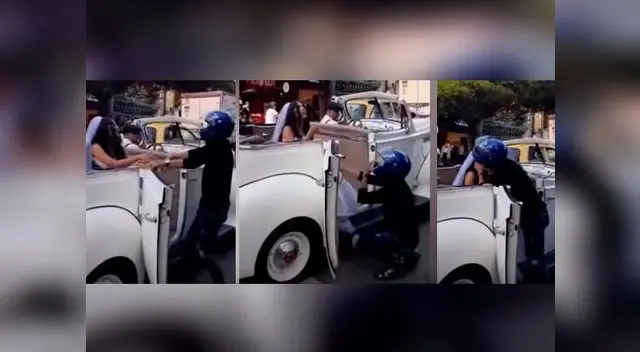 El hombre se arrodilló para que la joven lo perdone El hombre se arrodilló para que la joven lo perdone