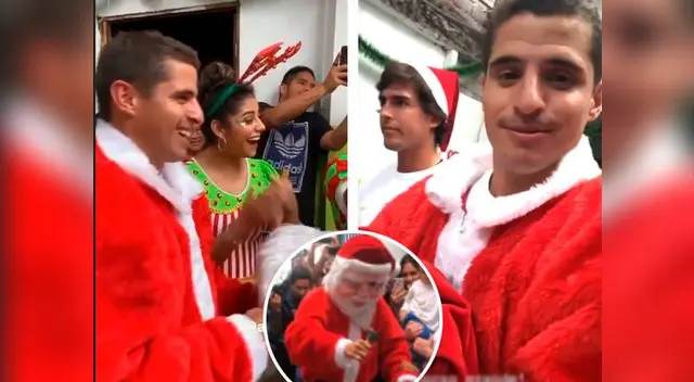 Aldo Corzo compartió con niños la víspera de la Navidad