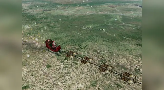 Papá Noel va viajando por el mundo entregando obsequios para esta Navidad. Papá Noel va viajando por el mundo entregando obsequios para esta Navidad.