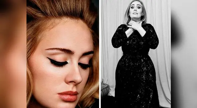 Adele sigue perdiendo peso y luce impactante en un ajustado vestido negro Adele sigue perdiendo peso y luce impactante en un ajustado vestido negro