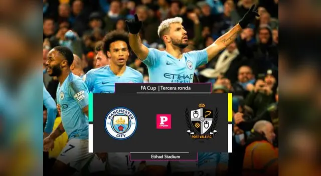 Manchester City vs. Port Vale EN VIVO: Sigue la transmisión del partido aquí Manchester City vs. Port Vale EN VIVO: Sigue la transmisión del partido aquí