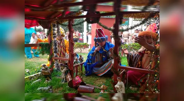 Efectivos de Policía Montada recrean escena religiosa