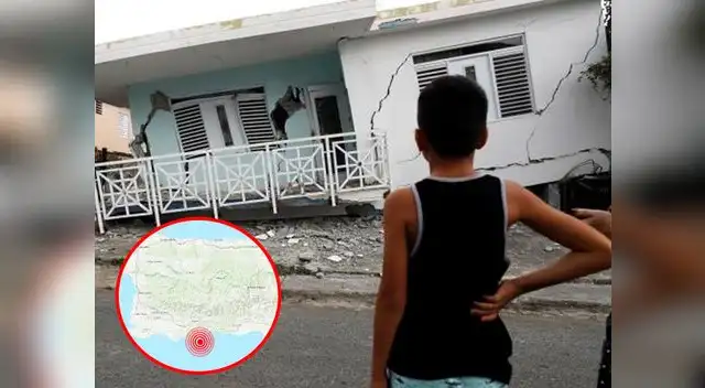 En Punta Ventana, en la costa sur de Puerto Rico, un famoso arco de piedra, punto turístico natural, se derrumbó por efecto del sismo.