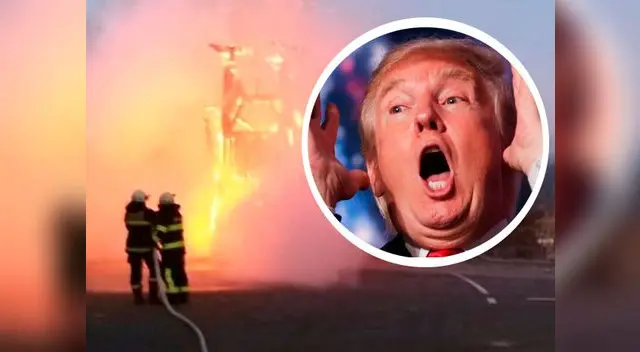 La construcción de Donald Trump tenía una altura de casi ocho metros La construcción de Donald Trump tenía una altura de casi ocho metros