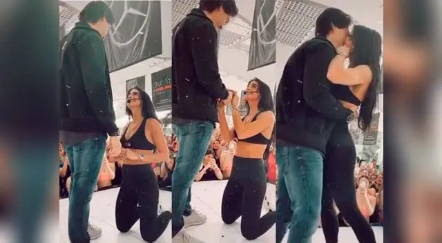 Guapa artista no tuvo reparos en arrodillarse y pedirle que sea su esposo Guapa artista no tuvo reparos en arrodillarse y pedirle que sea su esposo