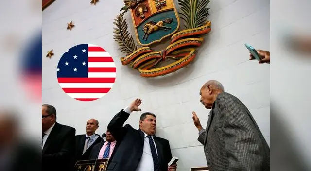 Juan Parra juramentando como presidente de la Asamblea Nacional