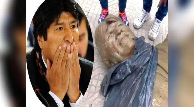 La estatua de Evo Morales estaba ubicada en el municipio de Cochabamba