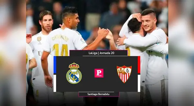 Real Madrid recibe al Sevilla y quiere quedarse primero en la tabla. Sigue el partidazo por El Popular