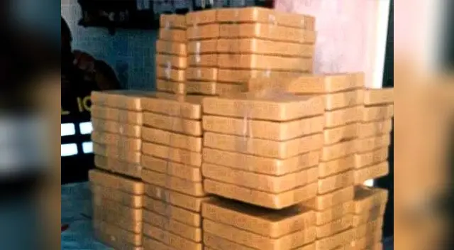 Se incautó 128 ladrillos de clorhidrato de cocaína listos para distribuir por el centro del país