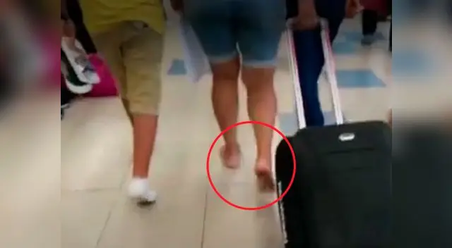 Algunos pasajeros llegaron descalzos al terminal Plaza Norte Algunos pasajeros llegaron descalzos al terminal Plaza Norte