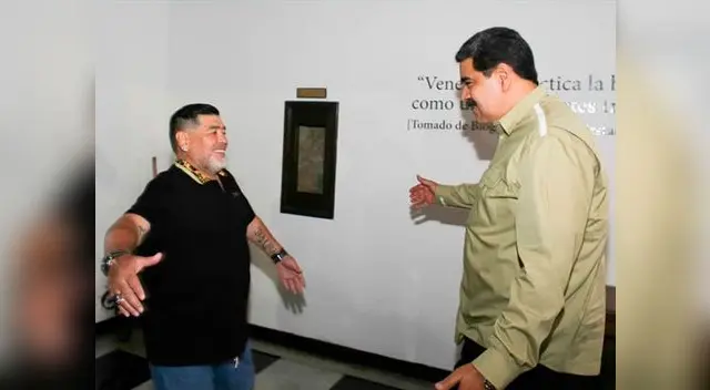 Marado y Maduro se emocionan al verse en el Encuentro Mundial contra el Imperialismo