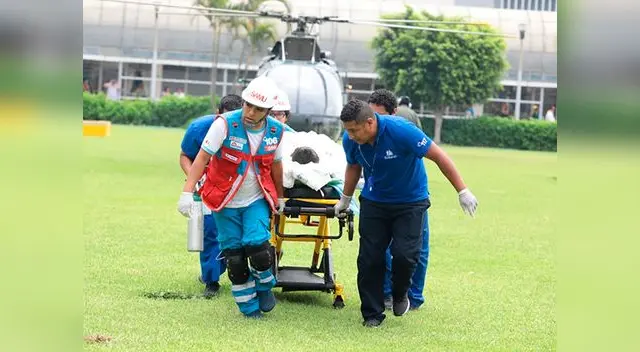 Heridos son trasladados de emergencia por personal del SAMU