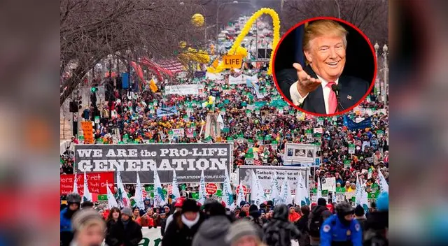 En años anteriores Trump ha enviado a miembros de su gobierno para hablar en la protesta En años anteriores Trump ha enviado a miembros de su gobierno para hablar en la protesta