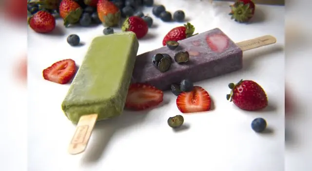 Consume helados hechos de pura fruta