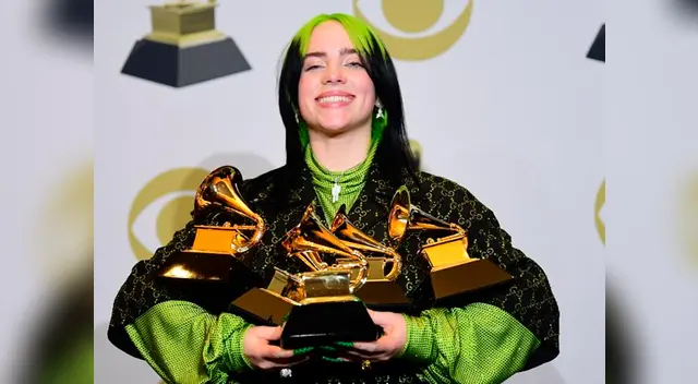 Billie Eilish se llevo varios grammy
