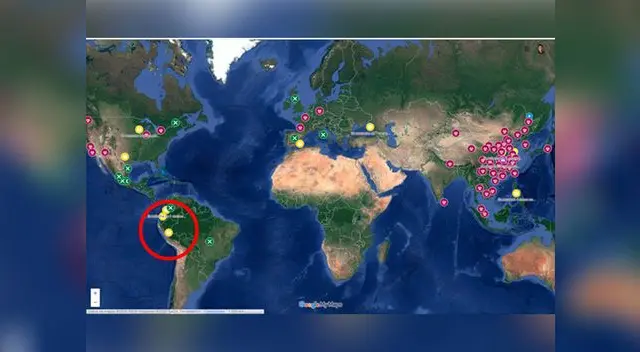 El mapa de Google fue creado para mostrar el avance del coronavirus en el mundo.